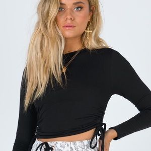 princess polly Dimitris Long Sleeve Black